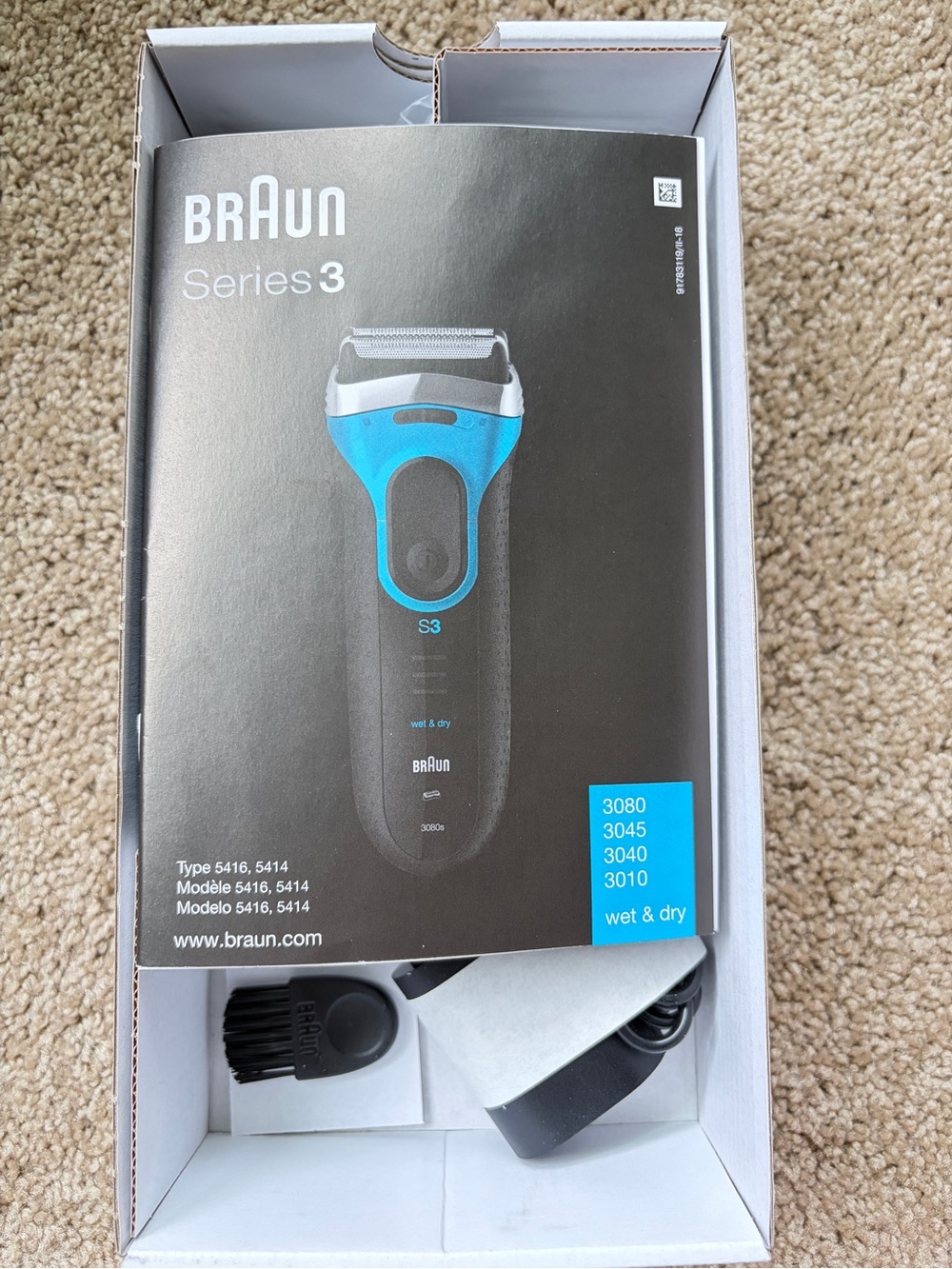 Braun Series 3 ProSkin 3040s Rechargeable Electric Shaver